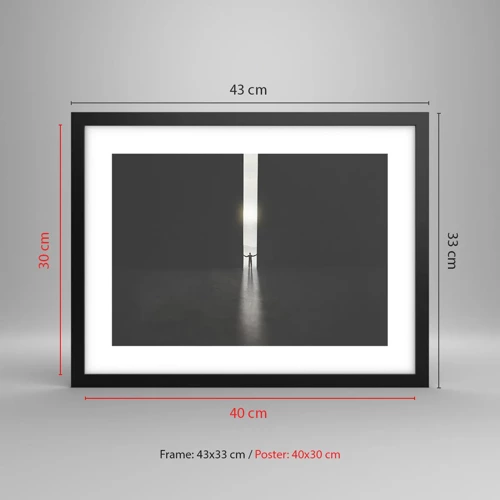 Poster in einem schwarzem Rahmen - Ein Schritt in eine strahlende Zukunft - 40x30 cm