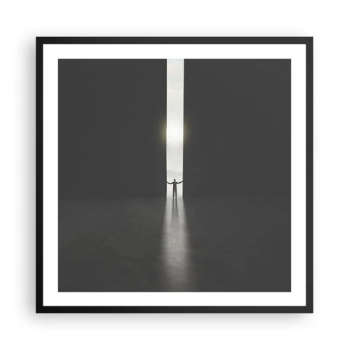 Poster in einem schwarzem Rahmen - Ein Schritt in eine strahlende Zukunft - 60x60 cm