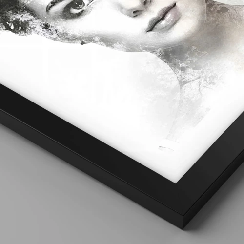 Poster in einem schwarzem Rahmen - Ein äußerst stilvolles Portrait - 70x50 cm