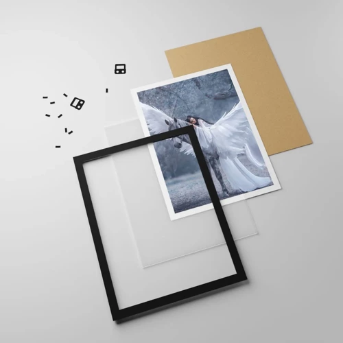 Poster in einem schwarzem Rahmen - Ein inspirierter Moment - 40x50 cm