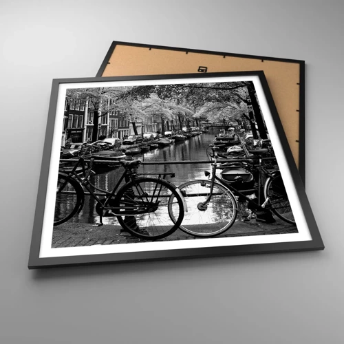 Poster in einem schwarzem Rahmen - Ein sehr holländischer Anblick - 60x60 cm