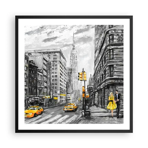 Poster in einem schwarzem Rahmen - Eine New Yorker Geschichte - 60x60 cm