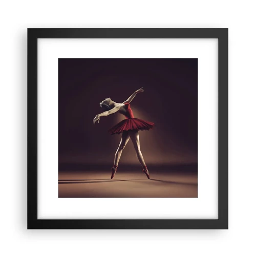 Poster in einem schwarzem Rahmen - Eine Primaballerina - 30x30 cm