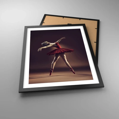 Poster in einem schwarzem Rahmen - Eine Primaballerina - 40x50 cm