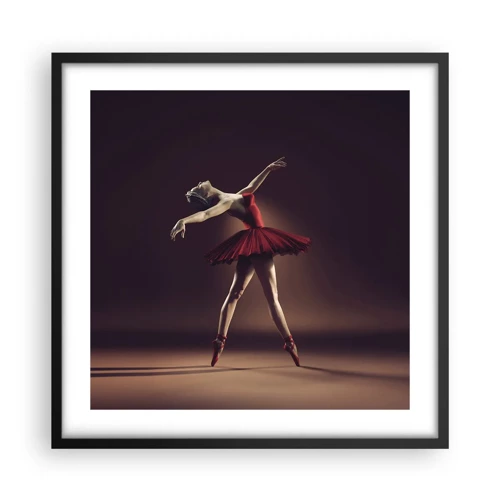 Poster in einem schwarzem Rahmen - Eine Primaballerina - 50x50 cm