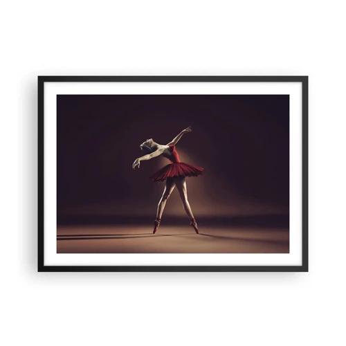 Poster in einem schwarzem Rahmen - Eine Primaballerina - 70x50 cm