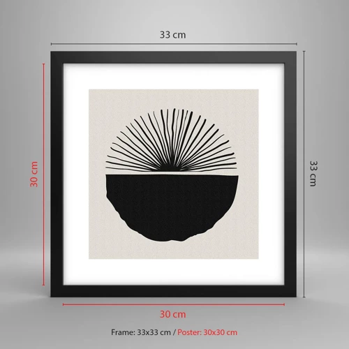 Poster in einem schwarzem Rahmen - Eine Reihe von Möglichkeiten - 30x30 cm