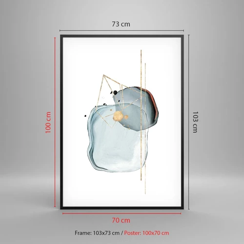 Poster in einem schwarzem Rahmen - Eine Studie über Tropfen - 70x100 cm