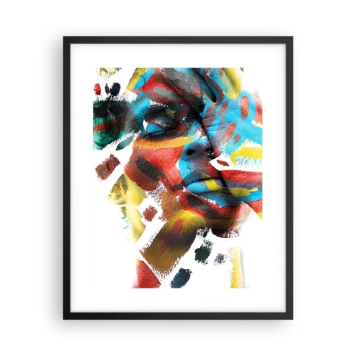 Poster in einem schwarzem Rahmen - Eine bunte Persönlichkeit - 40x50 cm