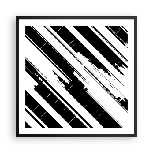 Poster in einem schwarzem Rahmen - Eine intensive und dynamische Komposition - 60x60 cm