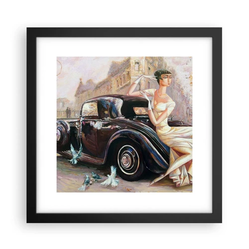 Poster in einem schwarzem Rahmen - Eleganz im Retro-Stil - 30x30 cm