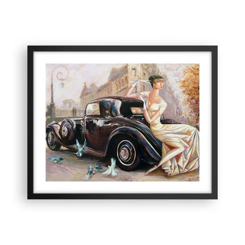 Poster in einem schwarzem Rahmen - Eleganz im Retro-Stil - 50x40 cm