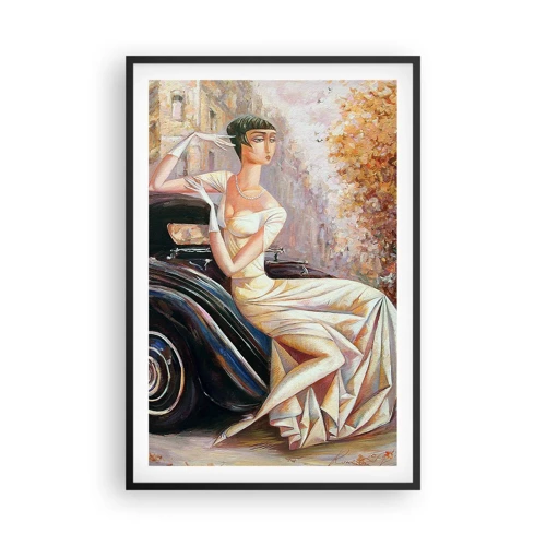 Poster in einem schwarzem Rahmen - Eleganz im Retro-Stil - 61x91 cm