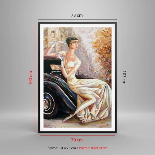 Poster in einem schwarzem Rahmen - Eleganz im Retro-Stil - 70x100 cm