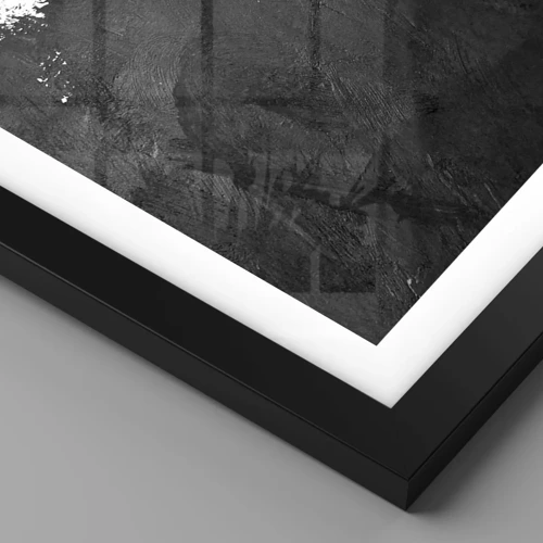 Poster in einem schwarzem Rahmen - Elemente: Erde - 60x60 cm