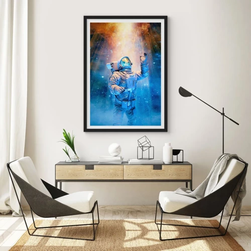 Poster in einem schwarzem Rahmen - Endlich am Ende - 70x100 cm