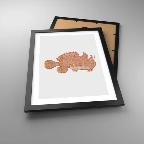 Poster in einem schwarzem Rahmen - Es ist also doch ein Fisch - 30x40 cm