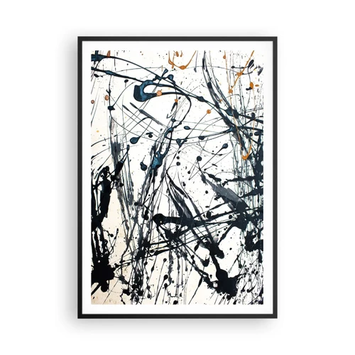 Poster in einem schwarzem Rahmen - Expressionistische Abstraktion - 70x100 cm