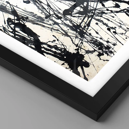 Poster in einem schwarzem Rahmen - Expressionistische Abstraktion - 91x61 cm