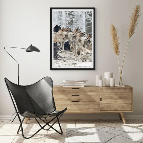 Poster in einem schwarzem Rahmen - Familie und Freunde - 50x70 cm