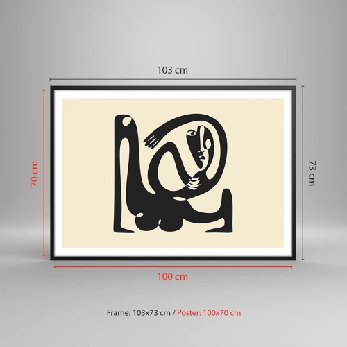 Poster in einem schwarzem Rahmen - Fast wie Picasso - 100x70 cm
