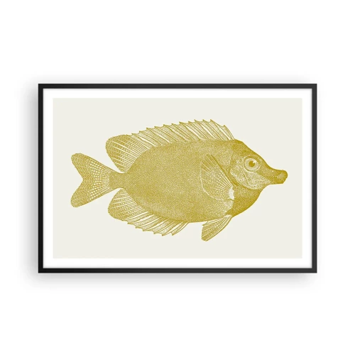 Poster in einem schwarzem Rahmen - Fisch und das war’s - 91x61 cm