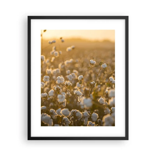 Poster in einem schwarzem Rahmen - Fluffiges Feld - 40x50 cm