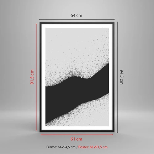 Poster in einem schwarzem Rahmen - Flüssiges Gleichgewicht - 61x91 cm