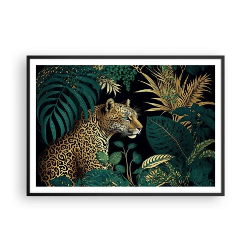 Poster in einem schwarzem Rahmen - Gastgeber im Dschungel - 100x70 cm