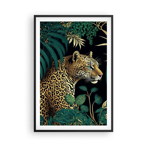 Poster in einem schwarzem Rahmen - Gastgeber im Dschungel - 61x91 cm