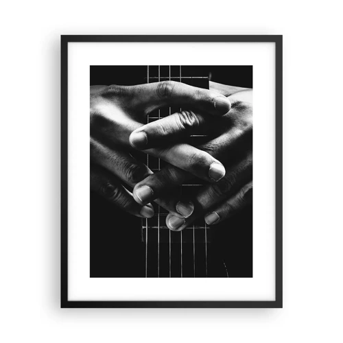 Poster in einem schwarzem Rahmen - Gebet des Künstlers - 40x50 cm