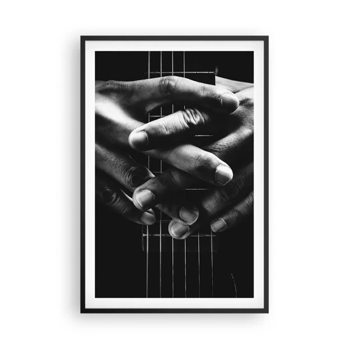 Poster in einem schwarzem Rahmen - Gebet des Künstlers - 61x91 cm