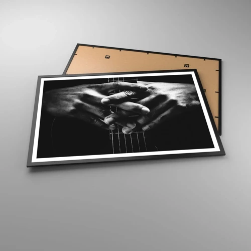 Poster in einem schwarzem Rahmen - Gebet des Künstlers - 91x61 cm