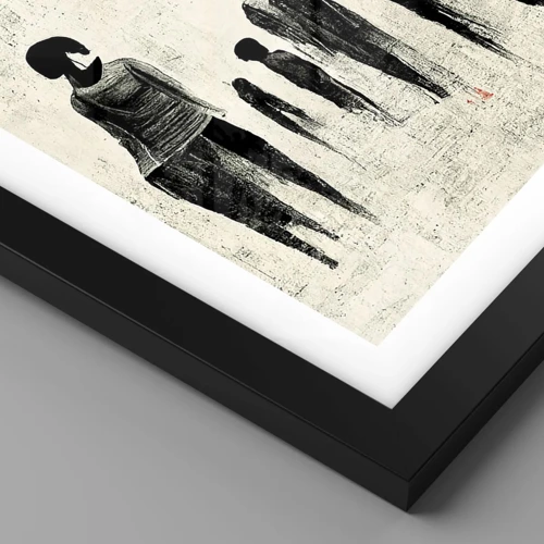 Poster in einem schwarzem Rahmen - Gegen die Einsamkeit - 50x50 cm