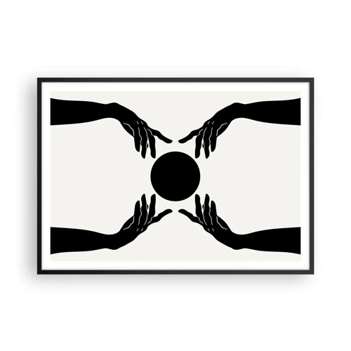 Poster in einem schwarzem Rahmen - Geheimes Zeichen - 100x70 cm