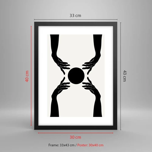Poster in einem schwarzem Rahmen - Geheimes Zeichen - 30x40 cm