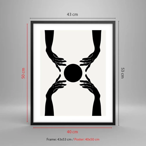 Poster in einem schwarzem Rahmen - Geheimes Zeichen - 40x50 cm