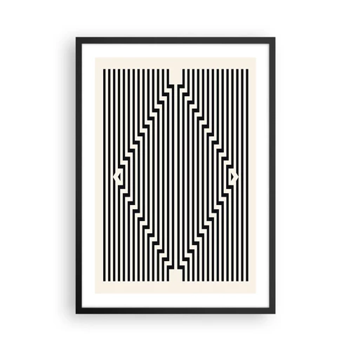 Poster in einem schwarzem Rahmen - Geometrische Illusion - 50x70 cm