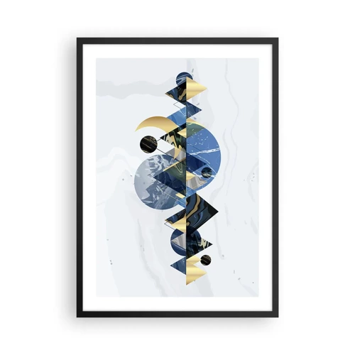 Poster in einem schwarzem Rahmen - Geometrische Landschaft - 50x70 cm