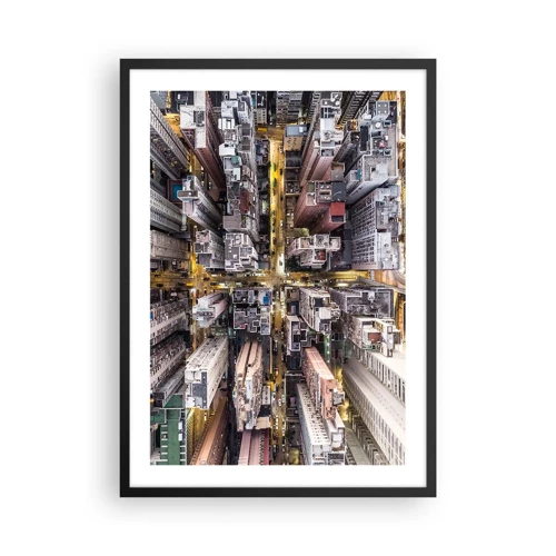 Poster in einem schwarzem Rahmen - Grüße aus Hongkong - 50x70 cm