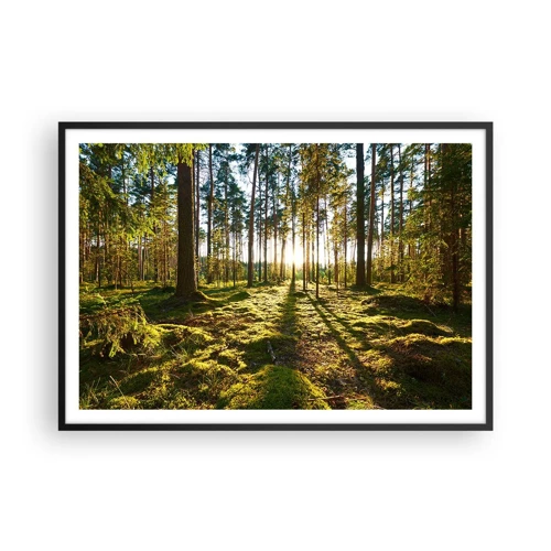 Poster in einem schwarzem Rahmen - … Hinter den sieben Wäldern - 100x70 cm