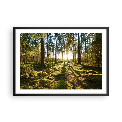 Poster in einem schwarzem Rahmen - … Hinter den sieben Wäldern - 70x50 cm