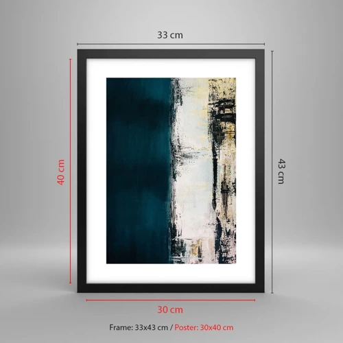 Poster in einem schwarzem Rahmen - Horizontale Komposition - 30x40 cm