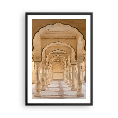 Poster in einem schwarzem Rahmen - Im Palast des Maharadschas - 50x70 cm