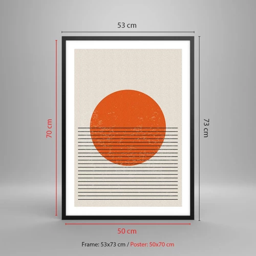 Poster in einem schwarzem Rahmen - Immer die Sonne - 50x70 cm