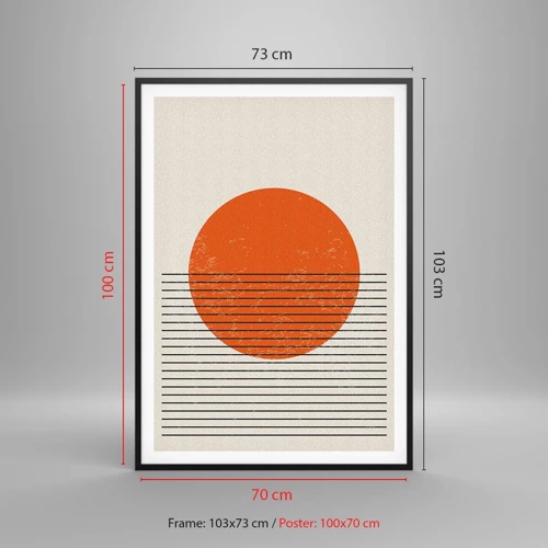 Poster in einem schwarzem Rahmen - Immer die Sonne - 70x100 cm