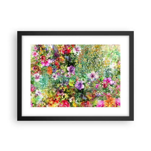 Poster in einem schwarzem Rahmen - In Blumen für das Verderben - 40x30 cm