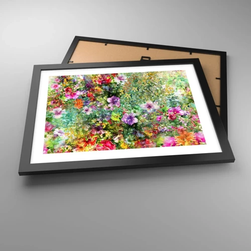 Poster in einem schwarzem Rahmen - In Blumen für das Verderben - 40x30 cm