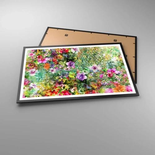 Poster in einem schwarzem Rahmen - In Blumen für das Verderben - 91x61 cm