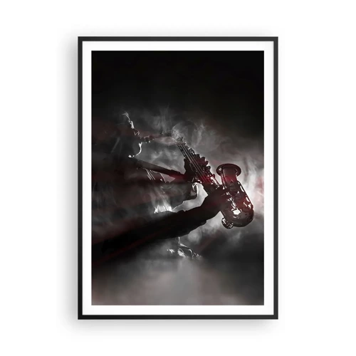 Poster in einem schwarzem Rahmen - In den Dämpfen des Jazz - 70x100 cm